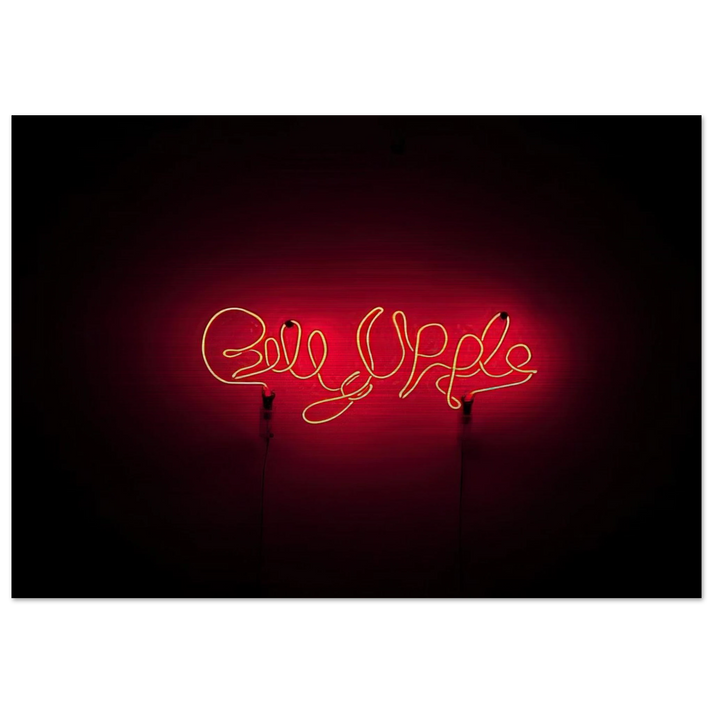 Neon Signature Red - 1967 - Billy Apple Brushed Aluminum Print - 70x100 cm / 28x40 inches | Billy Apple Aluminum Print | Billy Apple Prints