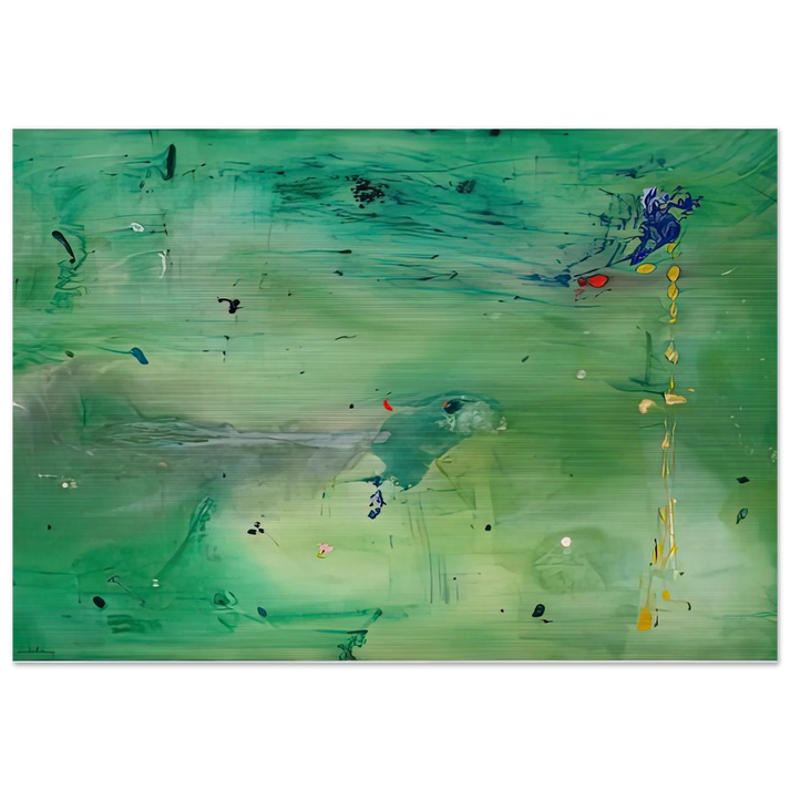A Green Thought in a Green Shade, 1981- - Helen Frankenthaler Brushed Aluminum Print - 70x100 cm / 28x40 inches | Helen Frankenthaler Aluminum Print | Helen Frankenthaler Prints
