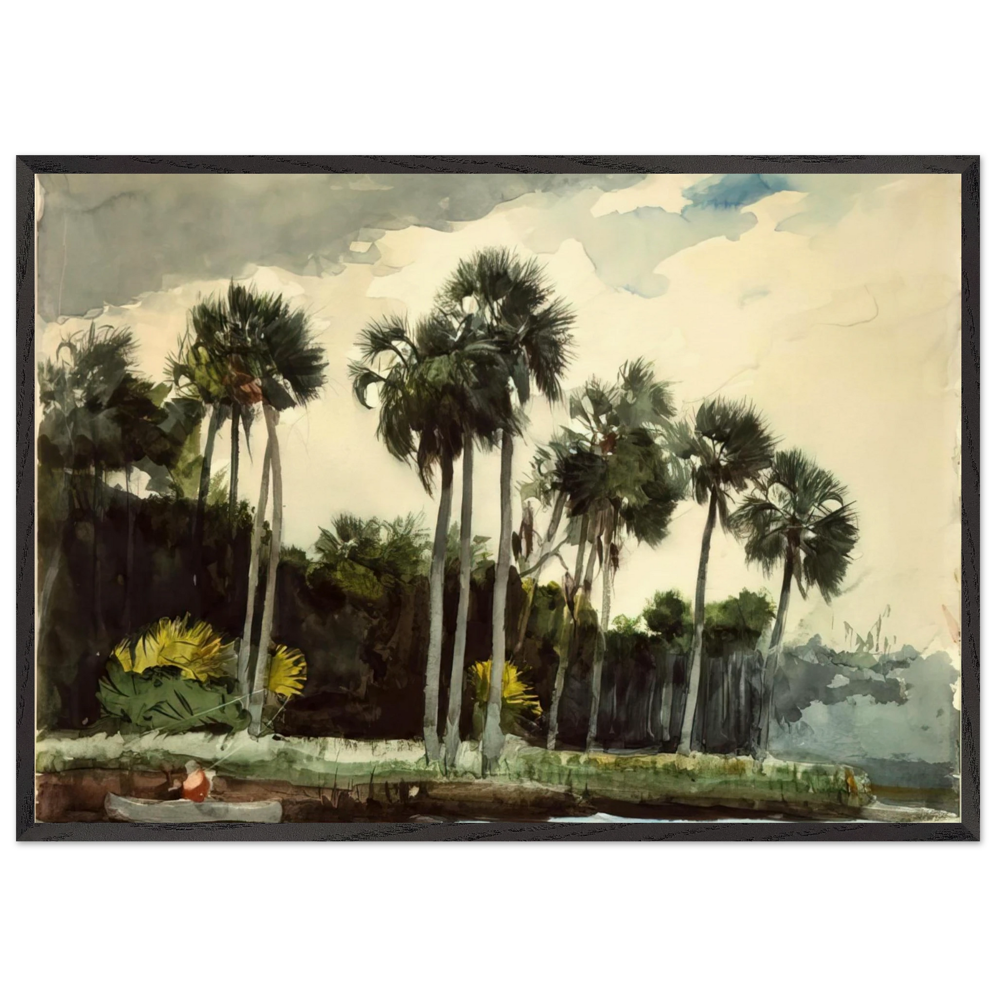 THE TURKEY BUZZARD - Winslow Homer Framed Art Print – Black Wooden Frame - Default Title - -Framed Art Print