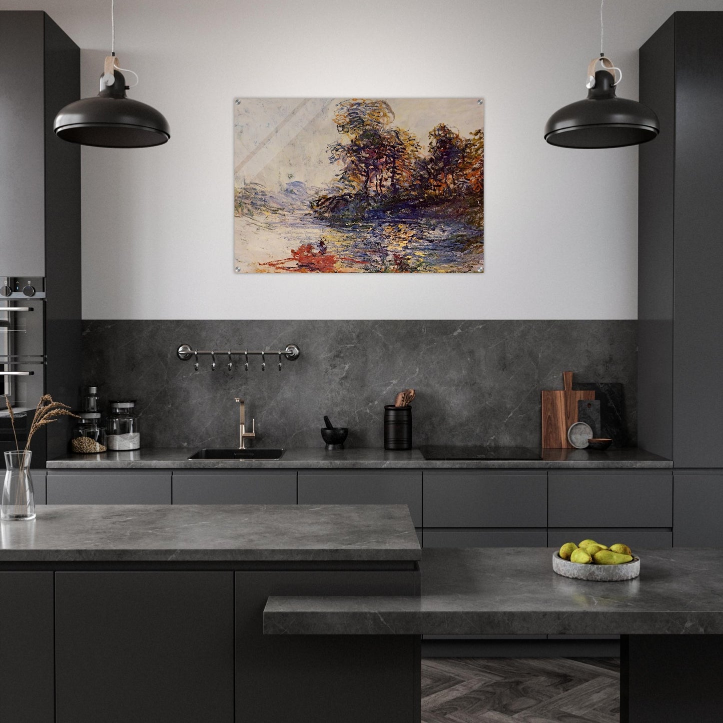 The River - claude monet Acrylic Print - 70x100 cm / 28x40″ inches