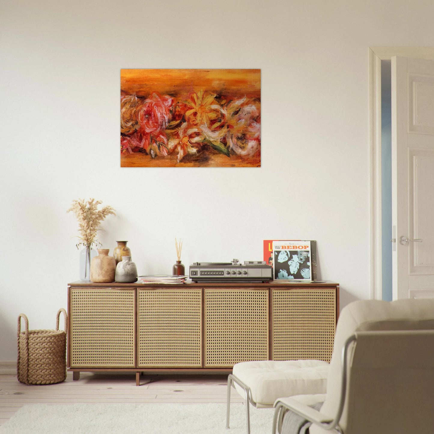 Garland of Flowers - Pierre-Auguste Renoir Brushed Aluminum Print - 70x100 cm / 28x40 inches | Pierre-Auguste Renoir Aluminum Print | Pierre-Auguste Renoir Prints