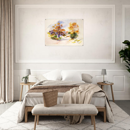 Landscape with Trees - Pierre-Auguste Renoir Acrylic Print - 70x100 cm / 28x40″ inches