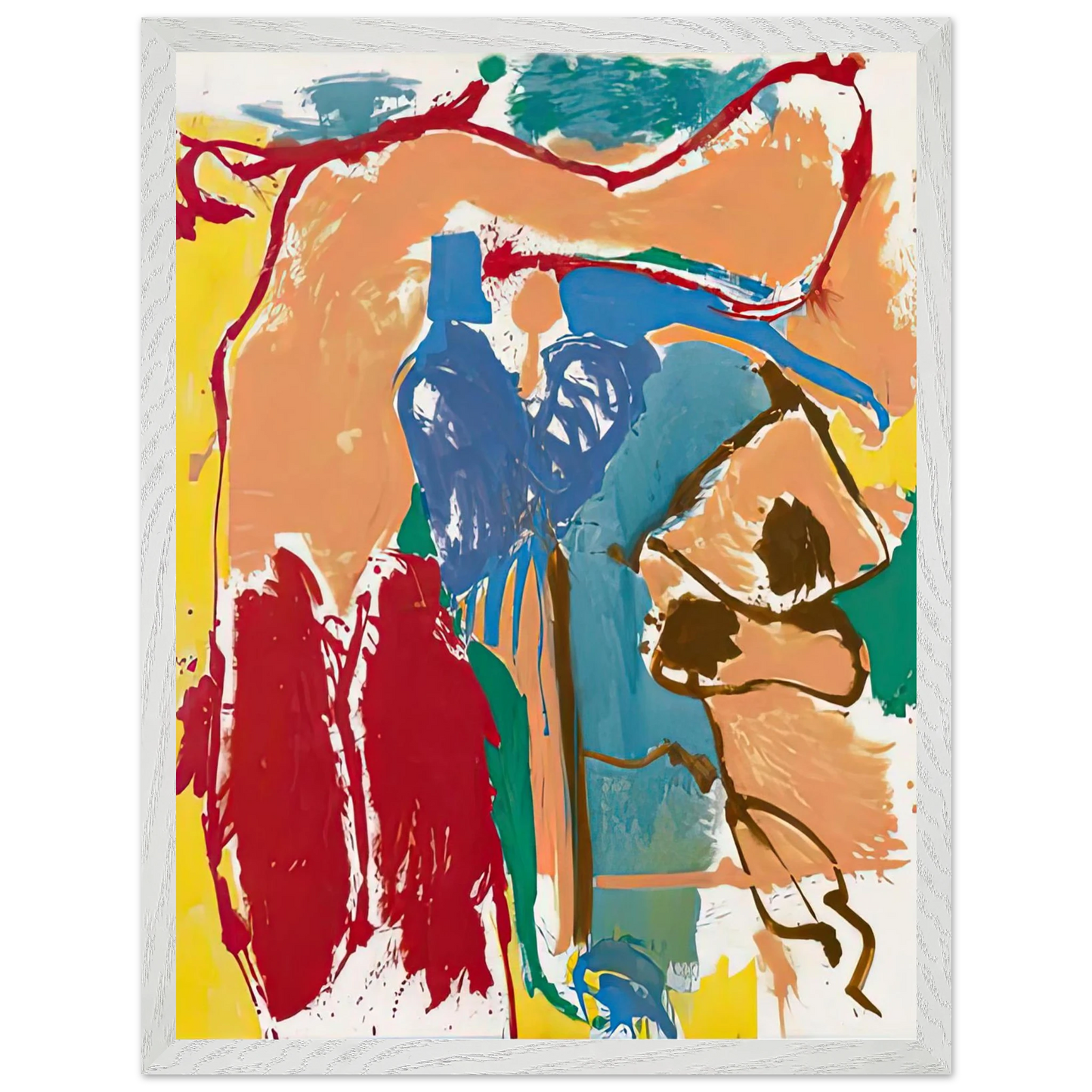 Helen Frankenthaler - Mediterranean Thoughts, 1960- Wall Art - 21x29.7 cm / 8x12" - Premium Wooden Framed Poster With Fine Art Paper - Wood frame