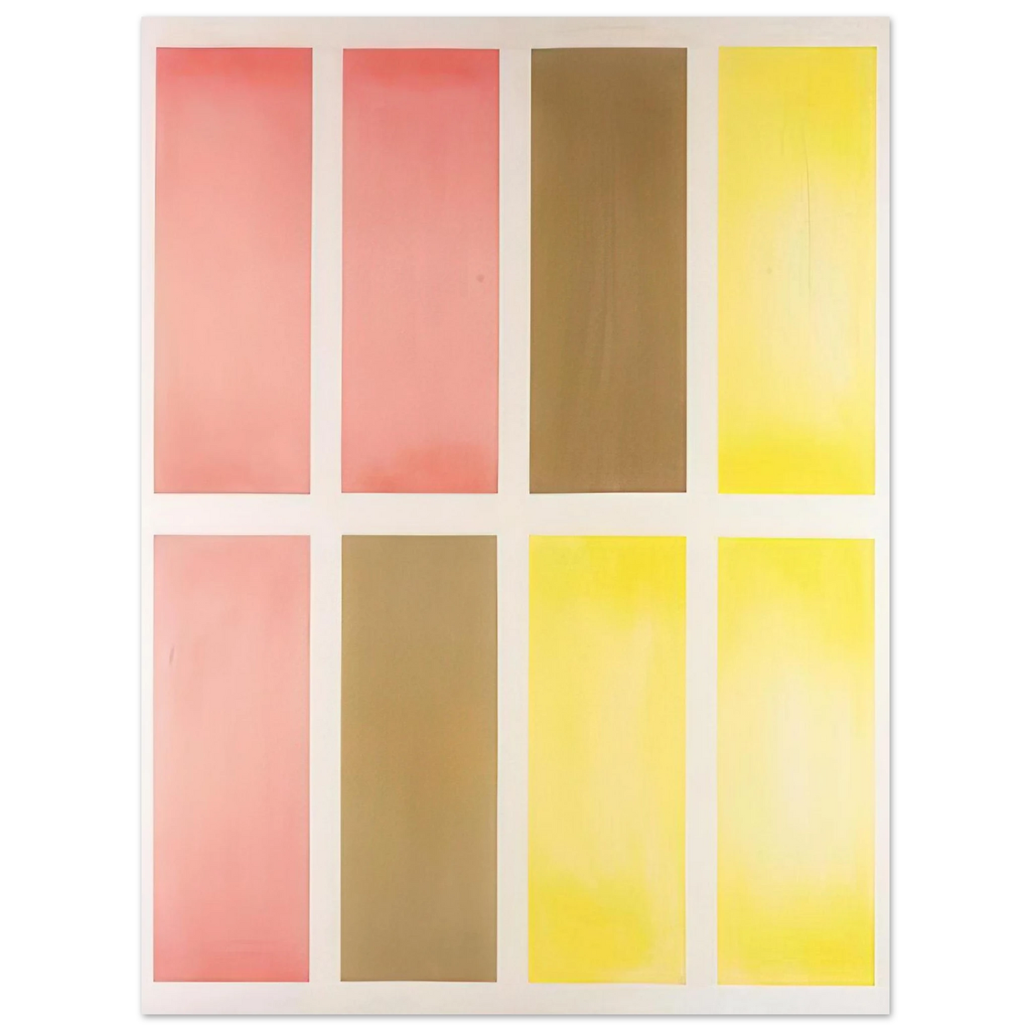 Mark Lancaster - Untitled Red, Brown and Yellow - Abstract Expressionism Fine Art Poster - Default Title