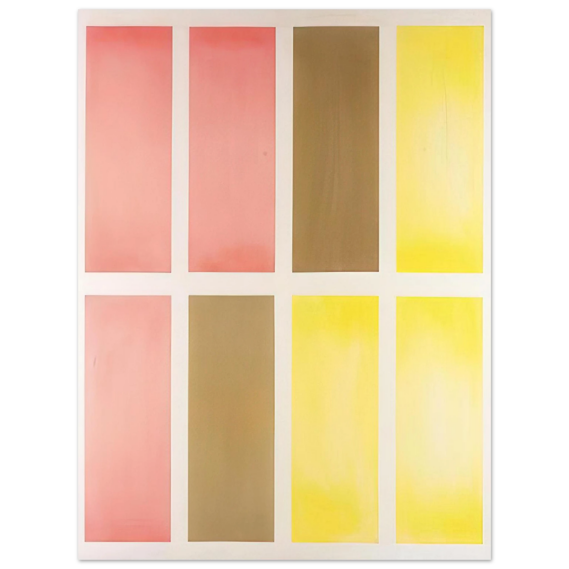 Mark Lancaster - Untitled Red, Brown and Yellow - Abstract Expressionism Fine Art Poster - Default Title