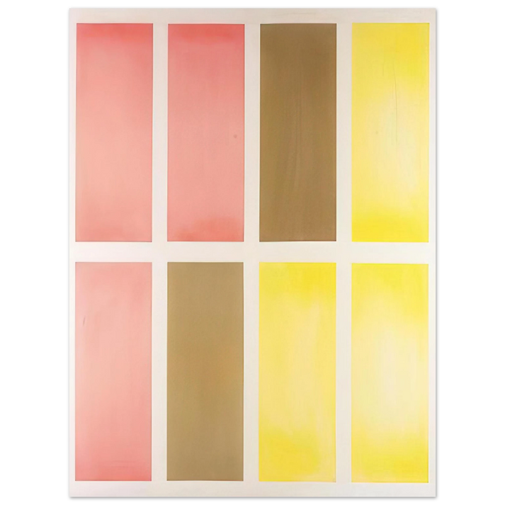 Mark Lancaster - Untitled Red, Brown and Yellow - Abstract Expressionism  75x100 cm / 30x40inches Fine Art Poster