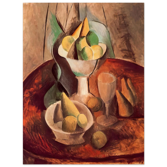 Pablo Picasso - Fruit in a Vase - 1909 Fine Art Poster - Default Title