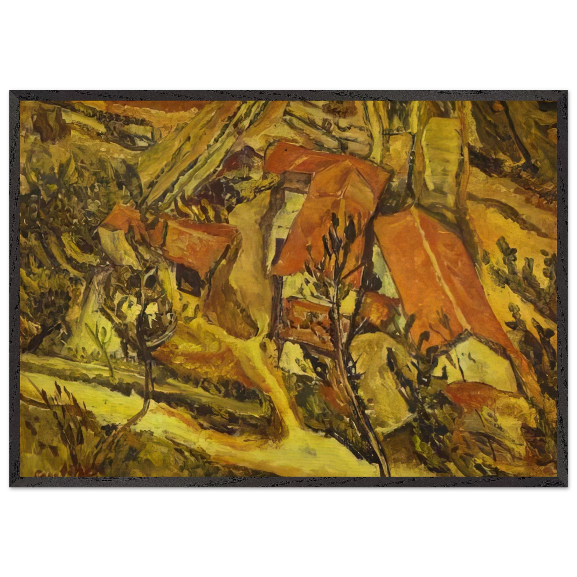 LANDSCAPE N7 - Chaim Soutine Framed Art Print – Black Wooden Frame - Default Title - -Framed Art Print