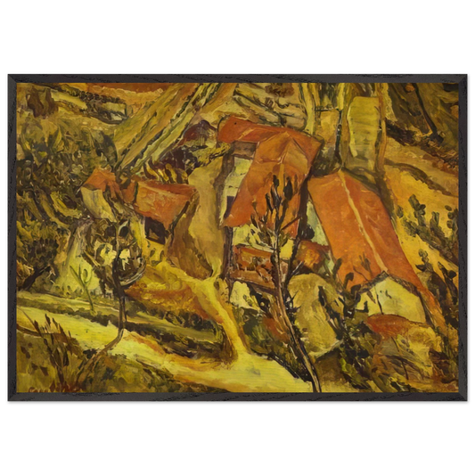 LANDSCAPE N7 - Chaim Soutine Framed Art Print – Black Wooden Frame - Default Title - -Framed Art Print