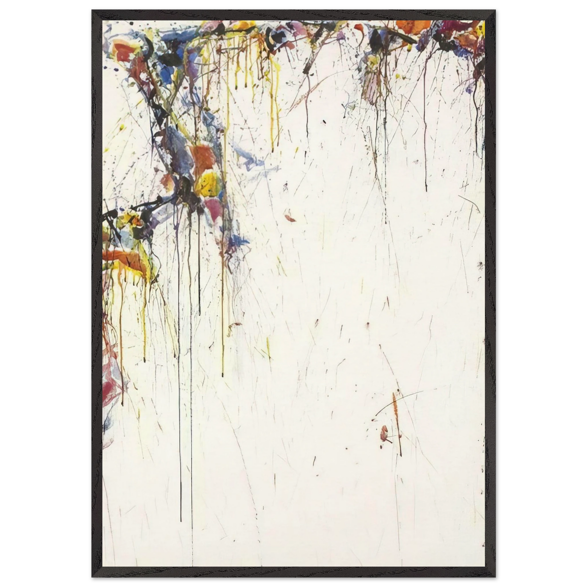 Japan Line Series No 1  Composition  - Sam Francis Framed Art Print – Black Wooden Frame - Default Title - -Framed Art Print