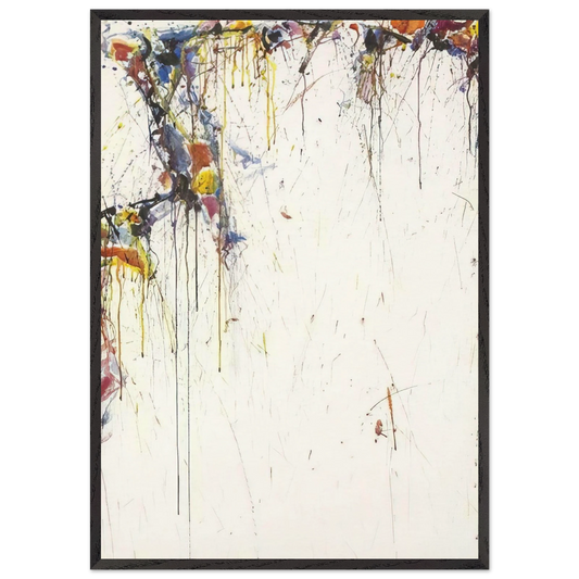 Japan Line Series No 1  Composition  - Sam Francis Framed Art Print – Black Wooden Frame - Default Title - -Framed Art Print