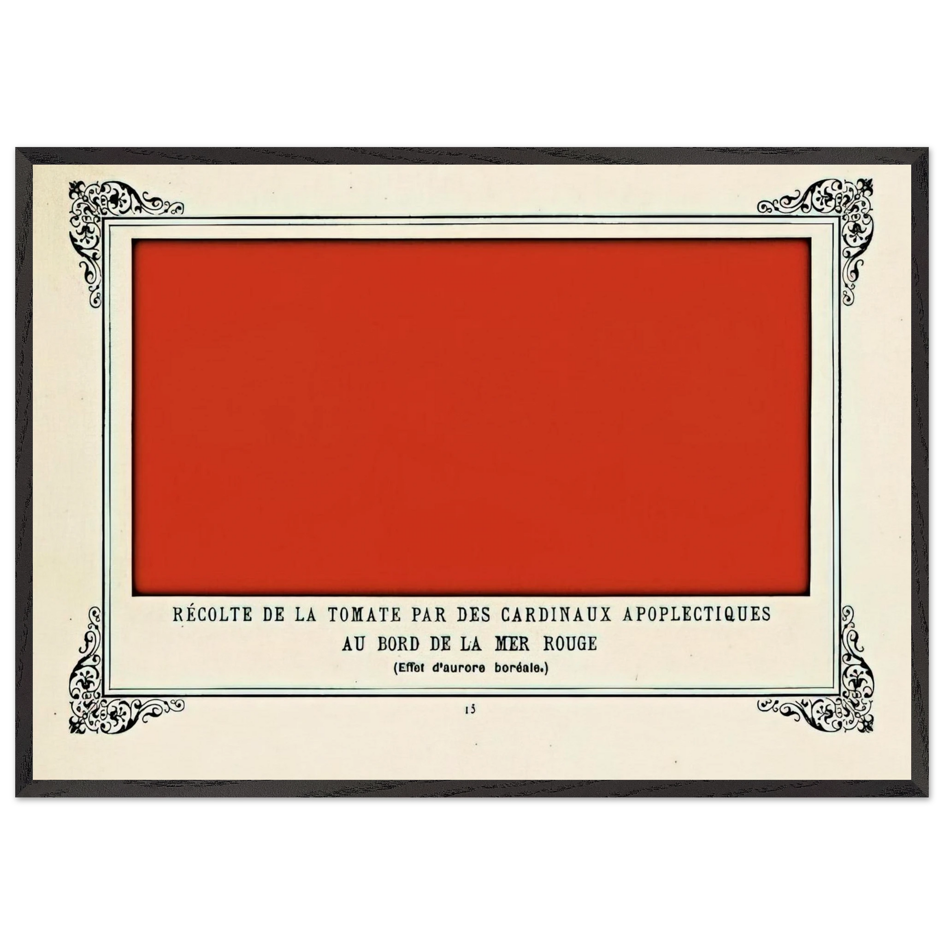 Apoplectic Cardinals Harvesting Tomatoes on the Shore of the Red Sea Study of the Aurora Borealis - Alphonse Allais Framed Art Print – Black Wooden Frame - Default Title - -Framed Art Print