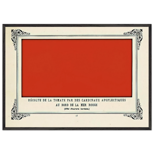 Apoplectic Cardinals Harvesting Tomatoes on the Shore of the Red Sea Study of the Aurora Borealis - Alphonse Allais Framed Art Print – Black Wooden Frame - Default Title - -Framed Art Print