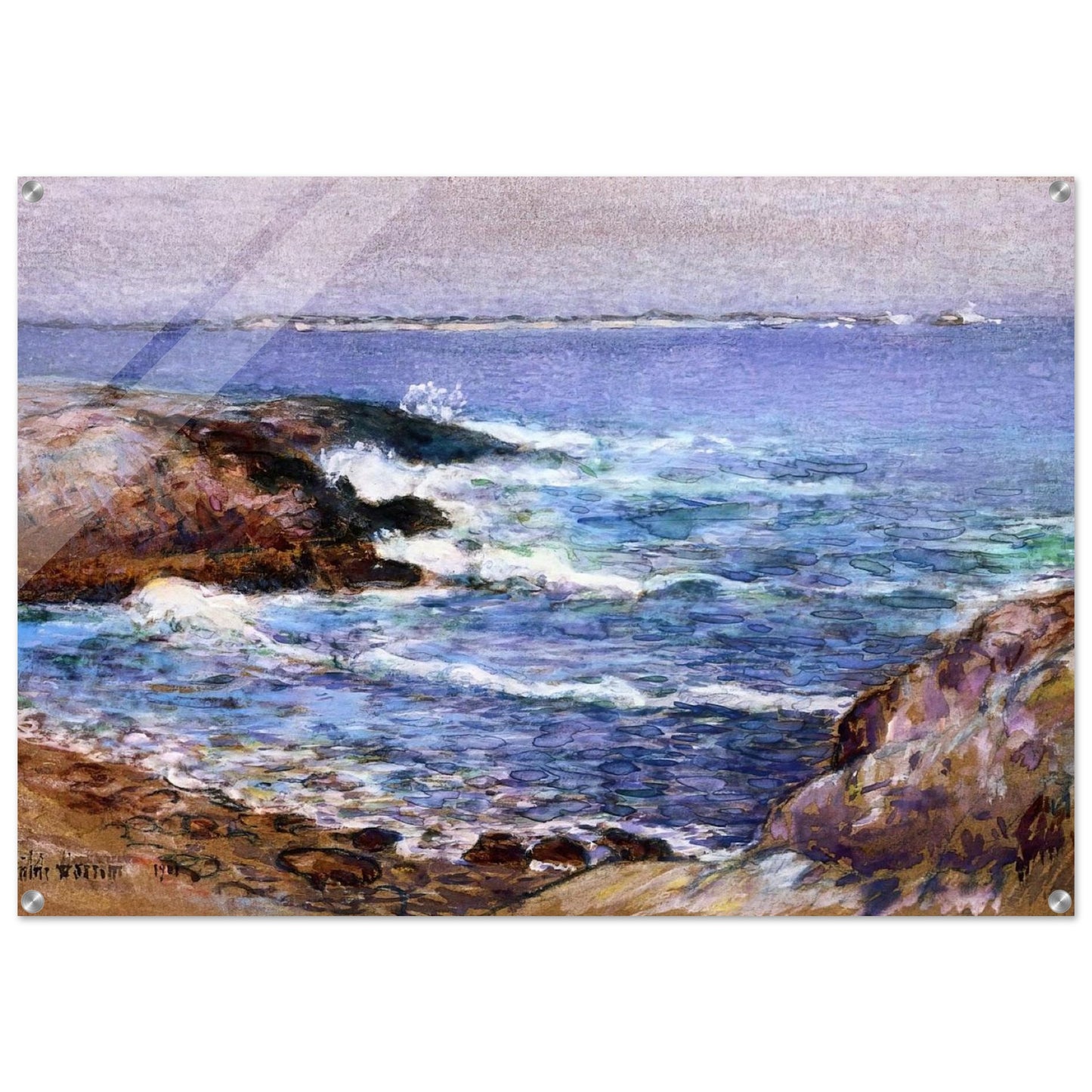 Cannon Beach, Oregon - Childe Hassam Acrylic Print - 70x100 cm / 28x40″ inches | Childe Hassam Wall Art | Childe Hassam Prints