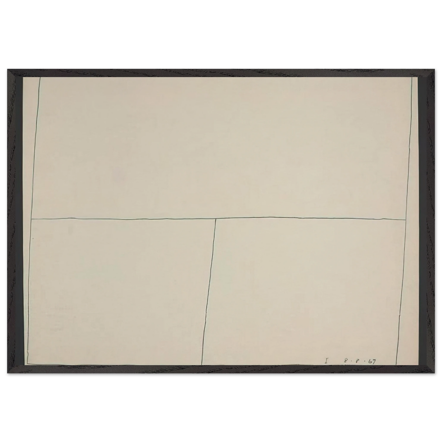 Twentieth Century Ikon Series 8867 I - 1967 - Bob Law Framed Art Print – Black Wooden Frame - Default Title - -Framed Art Print