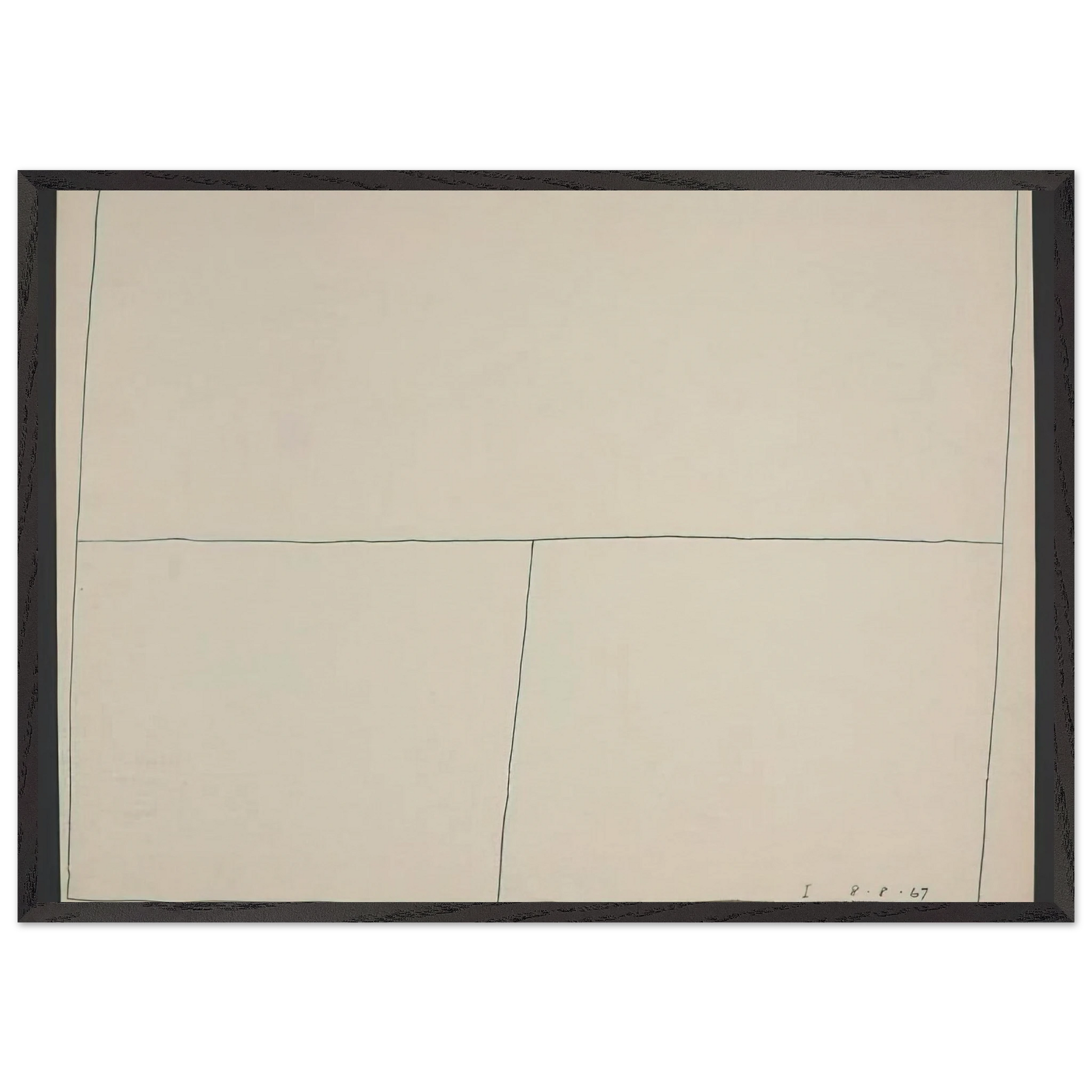 Twentieth Century Ikon Series 8867 I - 1967 - Bob Law Framed Art Print – Black Wooden Frame - Default Title - -Framed Art Print