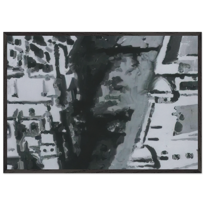 TOWNSCAPE M7 1968 - Gerhard Richter 70x100 cm / 28x40 inches Framed Art Print – Black Wooden Frame