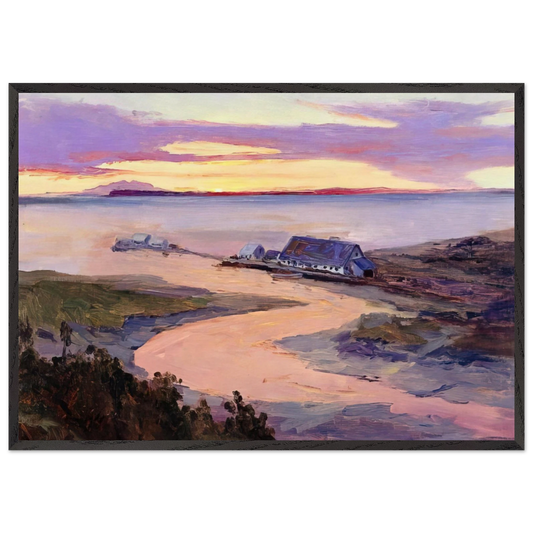 Emard Salmon Cannery - 1915 - Sydney Laurence Framed Art Print – Black Wooden Frame - Default Title - -Framed Art Print