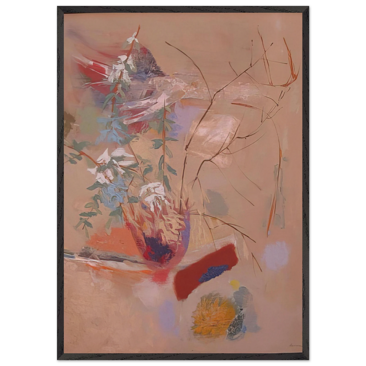 The Bush - 1955 - John Ferren Framed Art Print – Black Wooden Frame - Default Title - -Framed Art Print