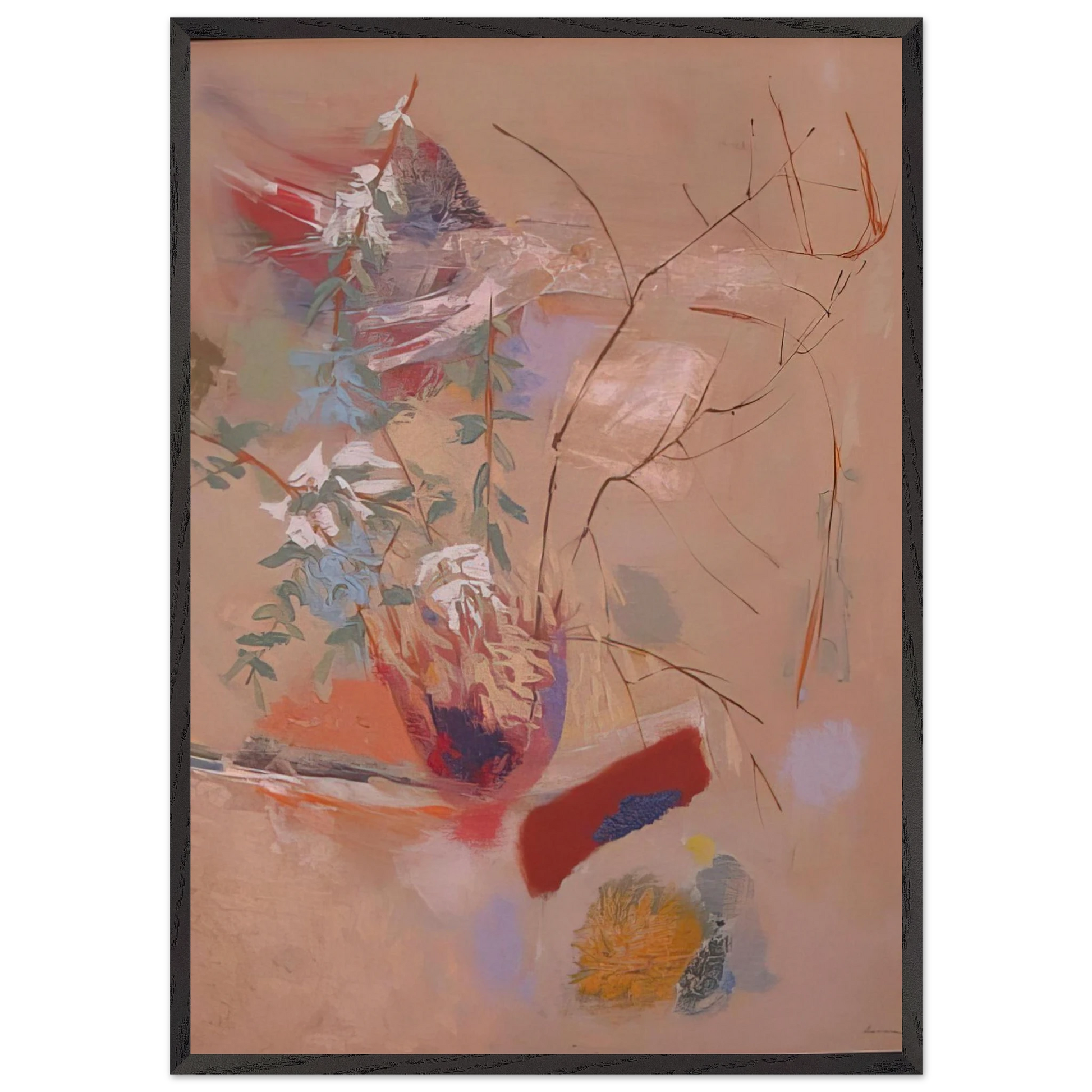 The Bush - 1955 - John Ferren Framed Art Print – Black Wooden Frame - Default Title - -Framed Art Print