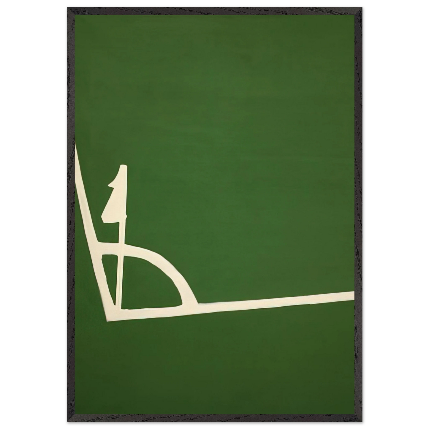 Kalklijnen hoek - 1971 N2 - Raoul De Keyser Framed Art Print – Black Wooden Frame - Default Title - -Framed Art Print