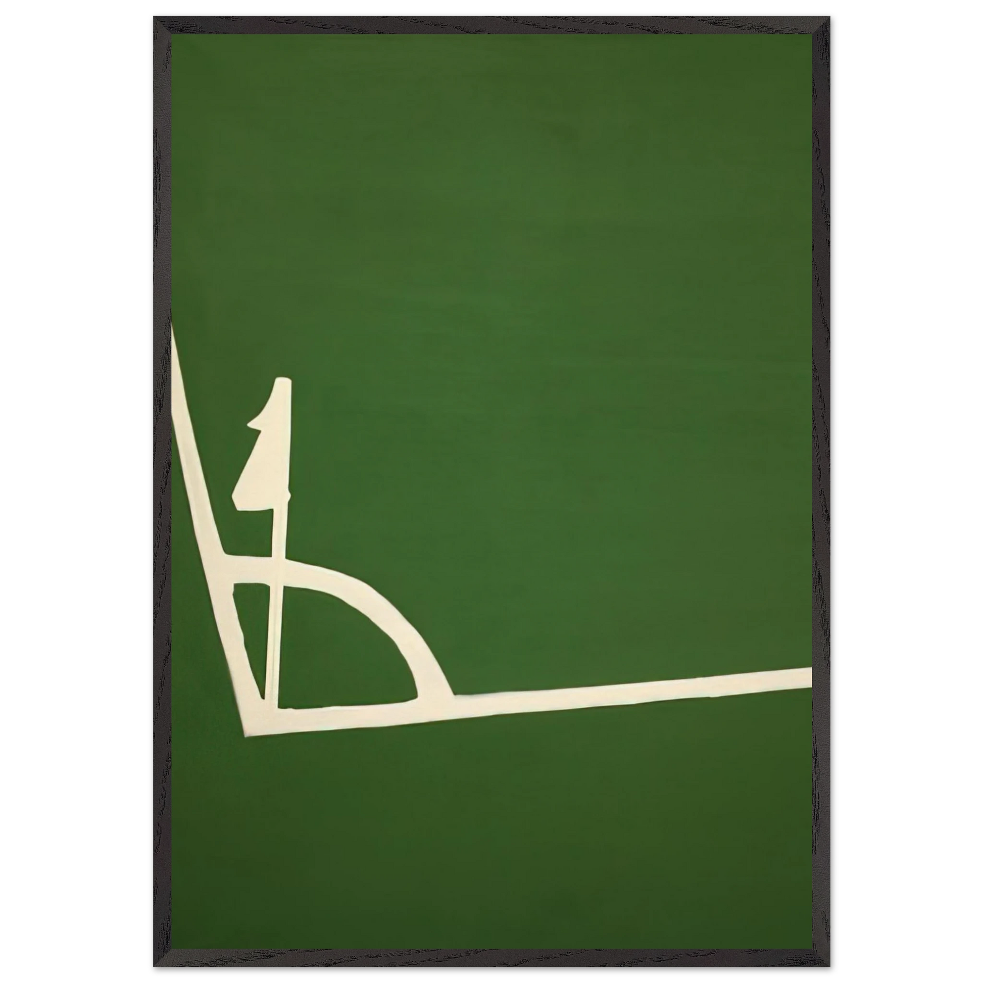 Kalklijnen hoek - 1971 N2 - Raoul De Keyser Framed Art Print – Black Wooden Frame - Default Title - -Framed Art Print