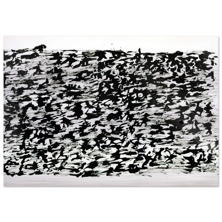 UNTITLED CHINESE INK DRAWING 1961 - Henri Michaux Brushed Aluminum Print - 70x100 cm / 28x40 inches | Henri Michaux Aluminum Print | Henri Michaux Prints