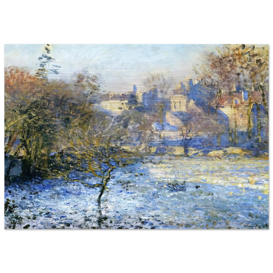 Frost - claude monet Brushed Aluminum Print - 70x100 cm / 28x40 inches | claude monet Aluminum Print | claude monet Prints