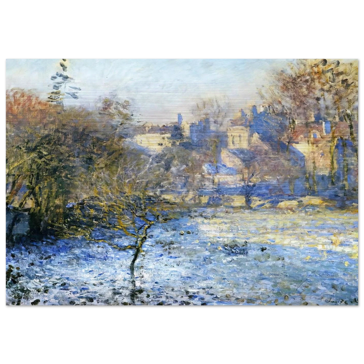 Frost - claude monet Brushed Aluminum Print - 70x100 cm / 28x40 inches | claude monet Aluminum Print | claude monet Prints