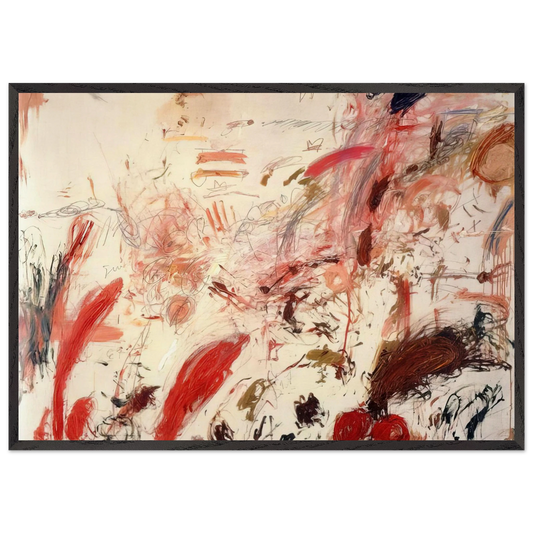 Ferragosto IV - Cy Twombly Framed Art Print – Black Wooden Frame - Default Title - -Framed Art Print