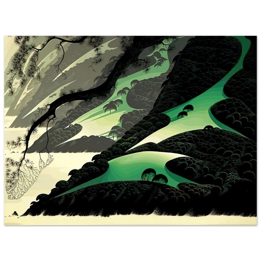 Eyvind Earle - Green Big Sur Fine Art Poster - Default Title