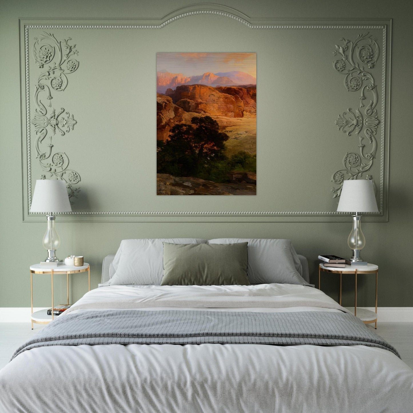 A Water Pocket Northern Arizona - Thomas Moran Brushed Aluminum Print - 70x100 cm / 28x40 inches | Thomas Moran Aluminum Print | Thomas Moran Prints