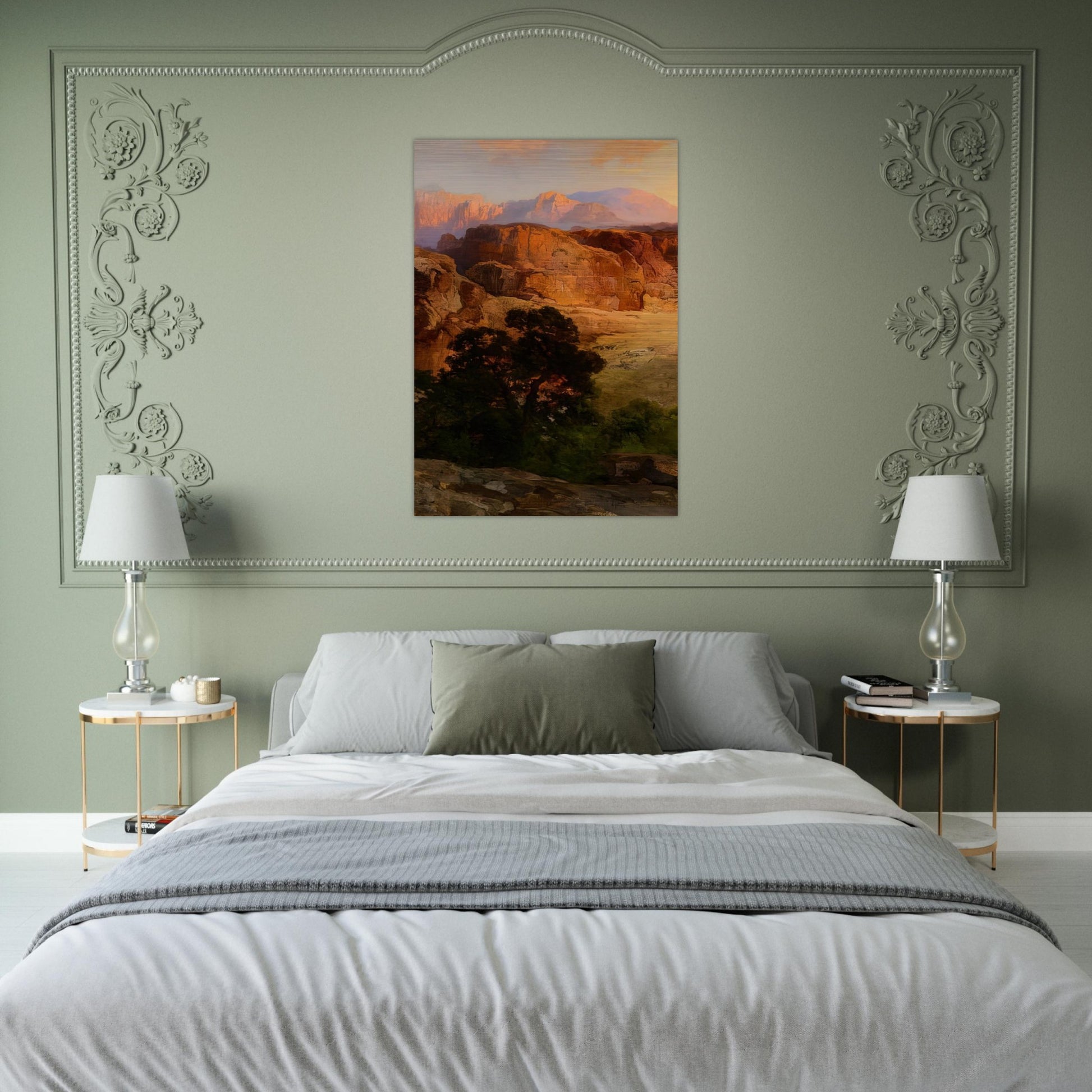 A Water Pocket Northern Arizona - Thomas Moran Brushed Aluminum Print - 70x100 cm / 28x40 inches | Thomas Moran Aluminum Print | Thomas Moran Prints