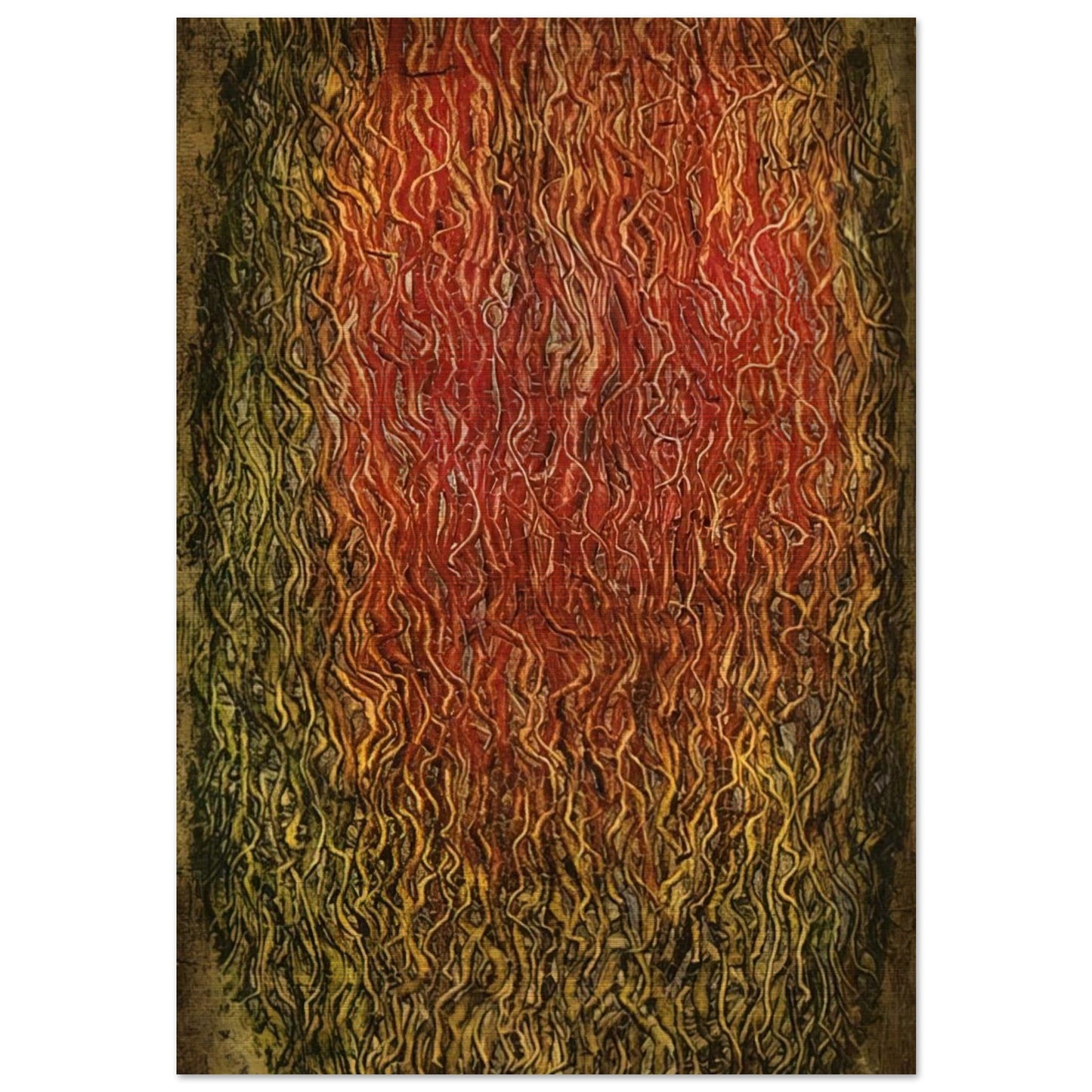 Untitled - Surrealism, Tachisme - Simon Hantai Brushed Aluminum Print - 70x100 cm / 28x40 inches | Simon Hantai Aluminum Print | Simon Hantai Prints