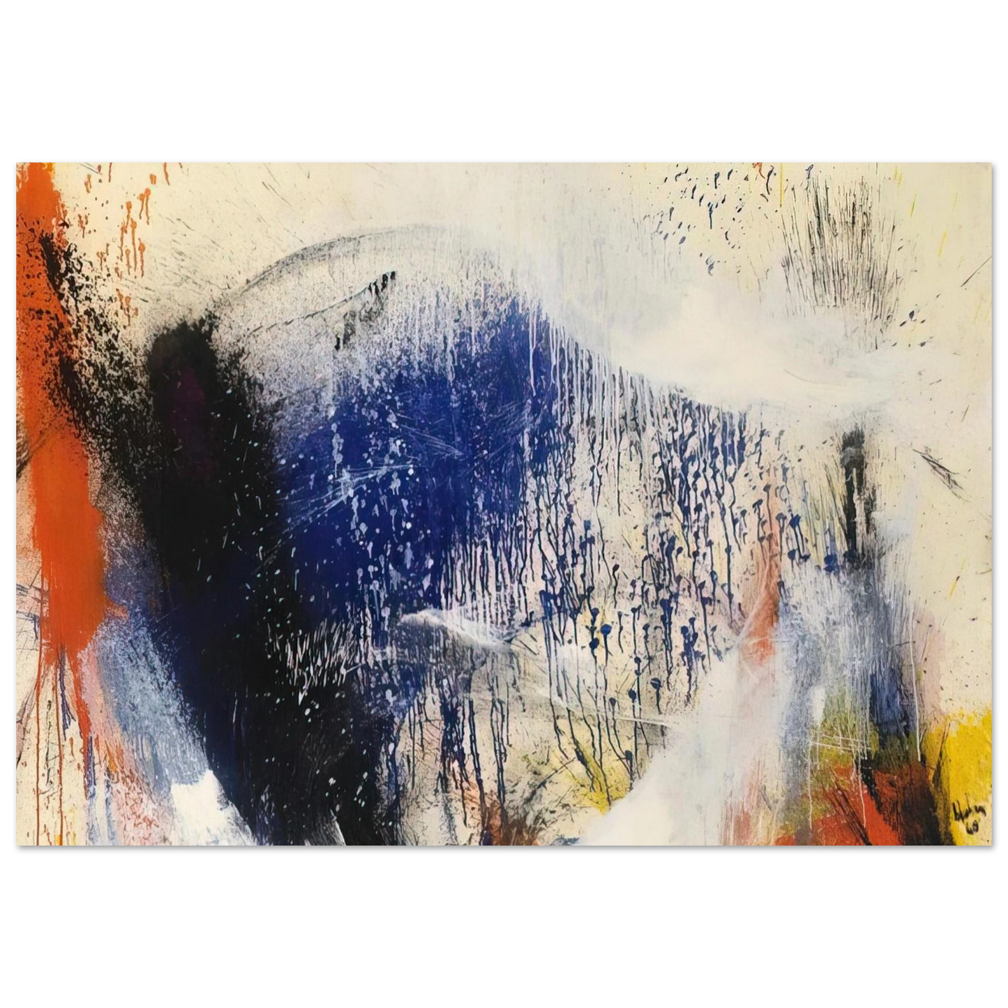 Helen Frankenthaler - Untitled - 1960 Wall art - 13x18 cm / 5x7 inches - Fine Art Poster - -