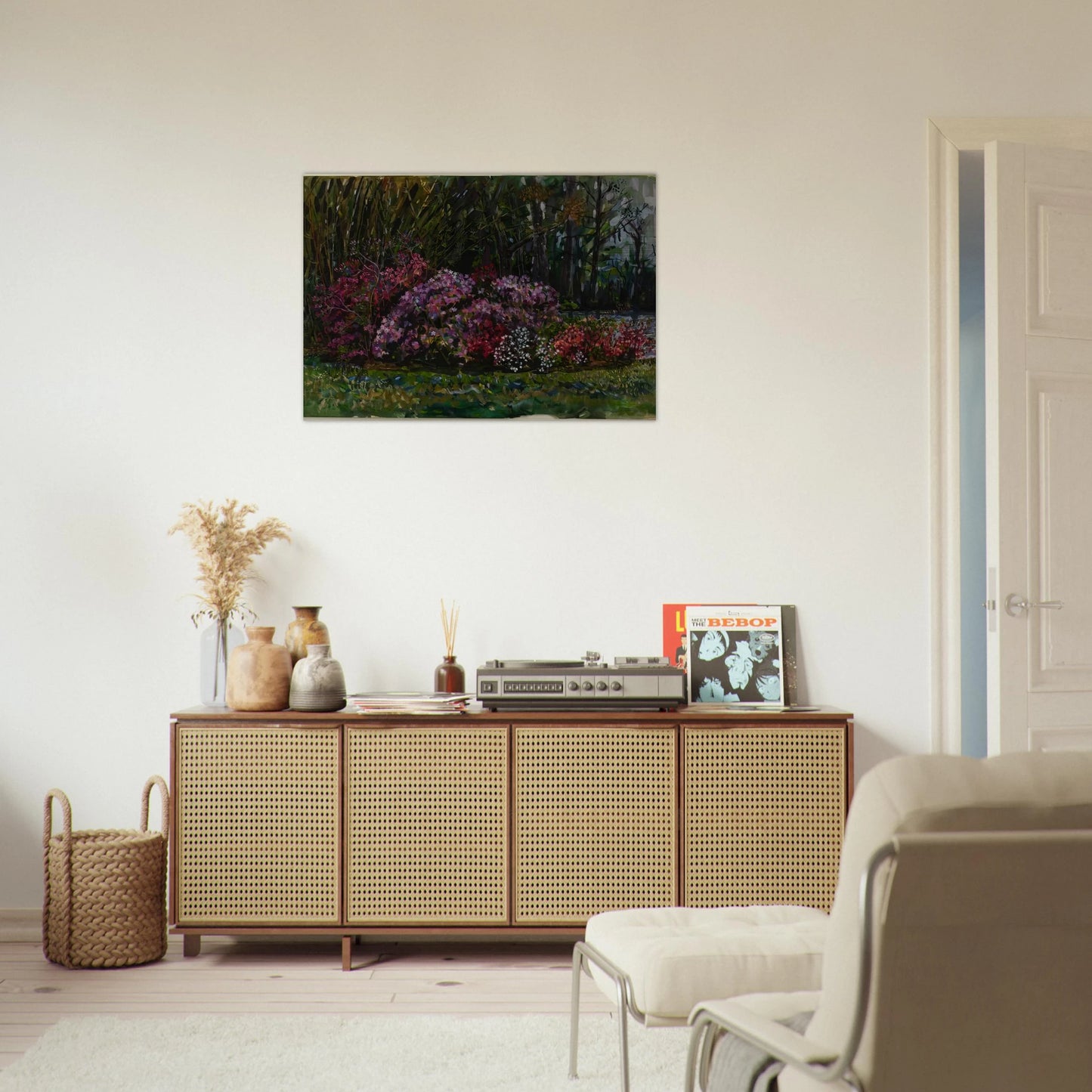 ALICIA S AZALEAS ON ST MARY S RIVER - Ivan Albright Brushed Aluminum Print - 70x100 cm / 28x40 inches | Ivan Albright Aluminum Print | Ivan Albright Prints