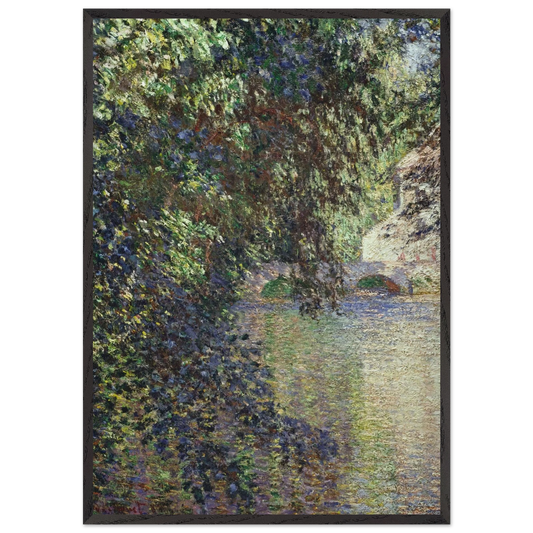 Watermill at Limetz - claude monet Framed Art Print – Black Wooden Frame - Default Title - -Framed Art Print