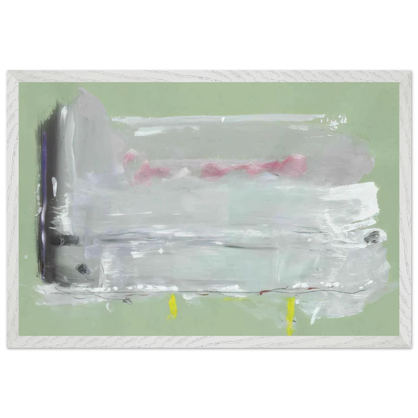 Helen Frankenthaler - Untitled - 1984 Wall art - A2 (42 x 59.4  cm) - Premium Wooden Framed Poster With Fine Art Paper - White frame