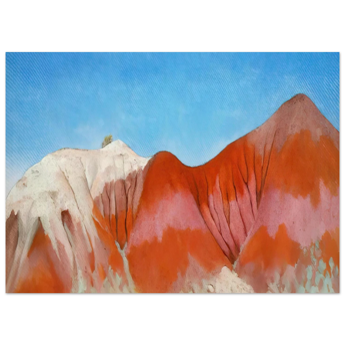 Georgia O'Keeffe - Series near abiquiu, New Mexico - Hills to the left Fine Art Poster - 75x100 cm / 30x40 inches