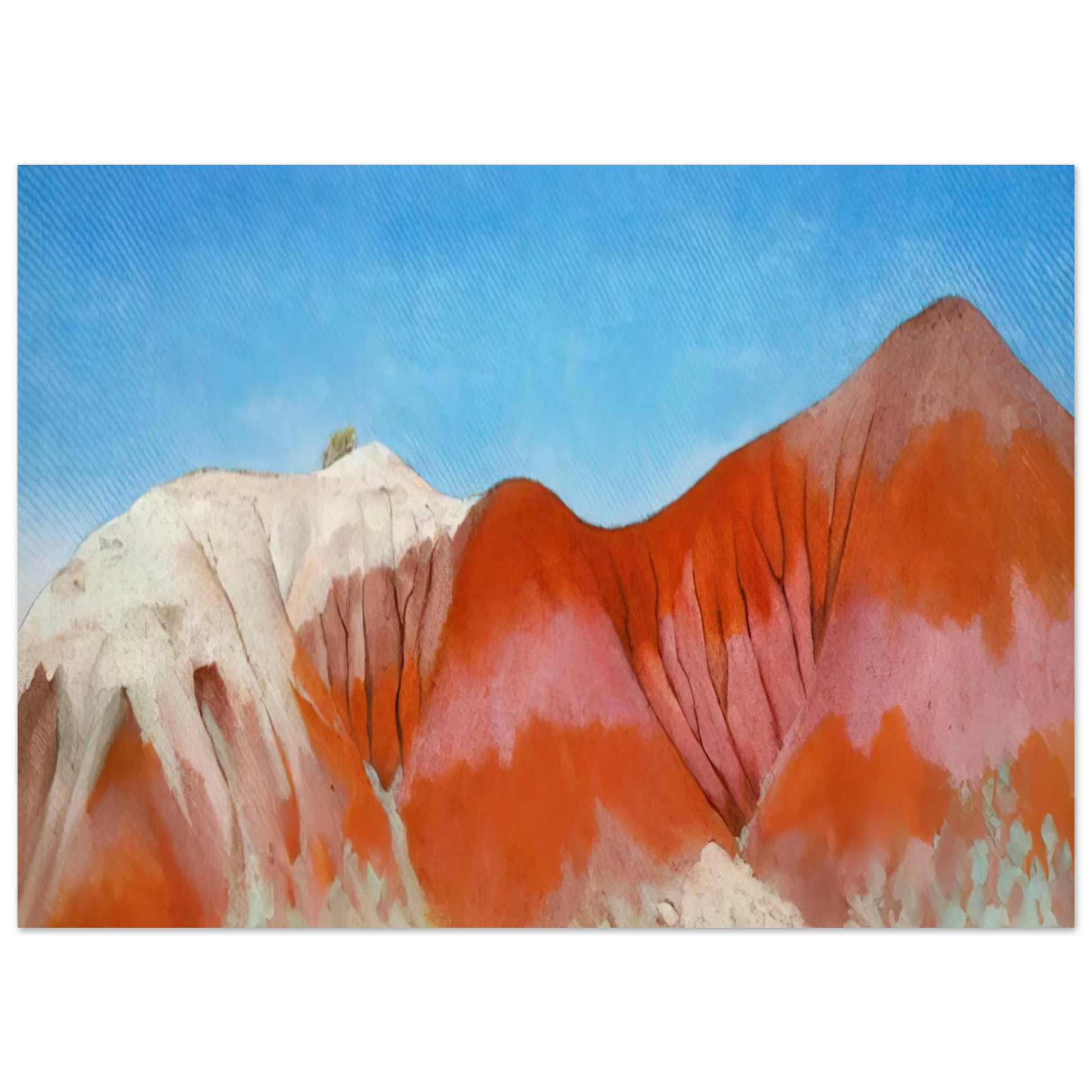 Georgia O'Keeffe - Series near abiquiu, New Mexico - Hills to the left Fine Art Poster - 75x100 cm / 30x40 inches