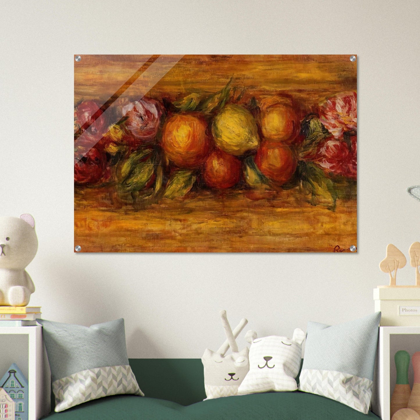 Garland of Fruit and Flowers - Pierre-Auguste Renoir Acrylic Print - 70x100 cm / 28x40″ inches