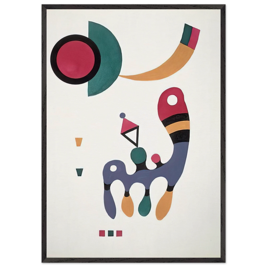 COMPOSITION 1944 - Wassily Kandinsky 70x100 cm / 28x40 inches Framed Art Print – Black Wooden Frame