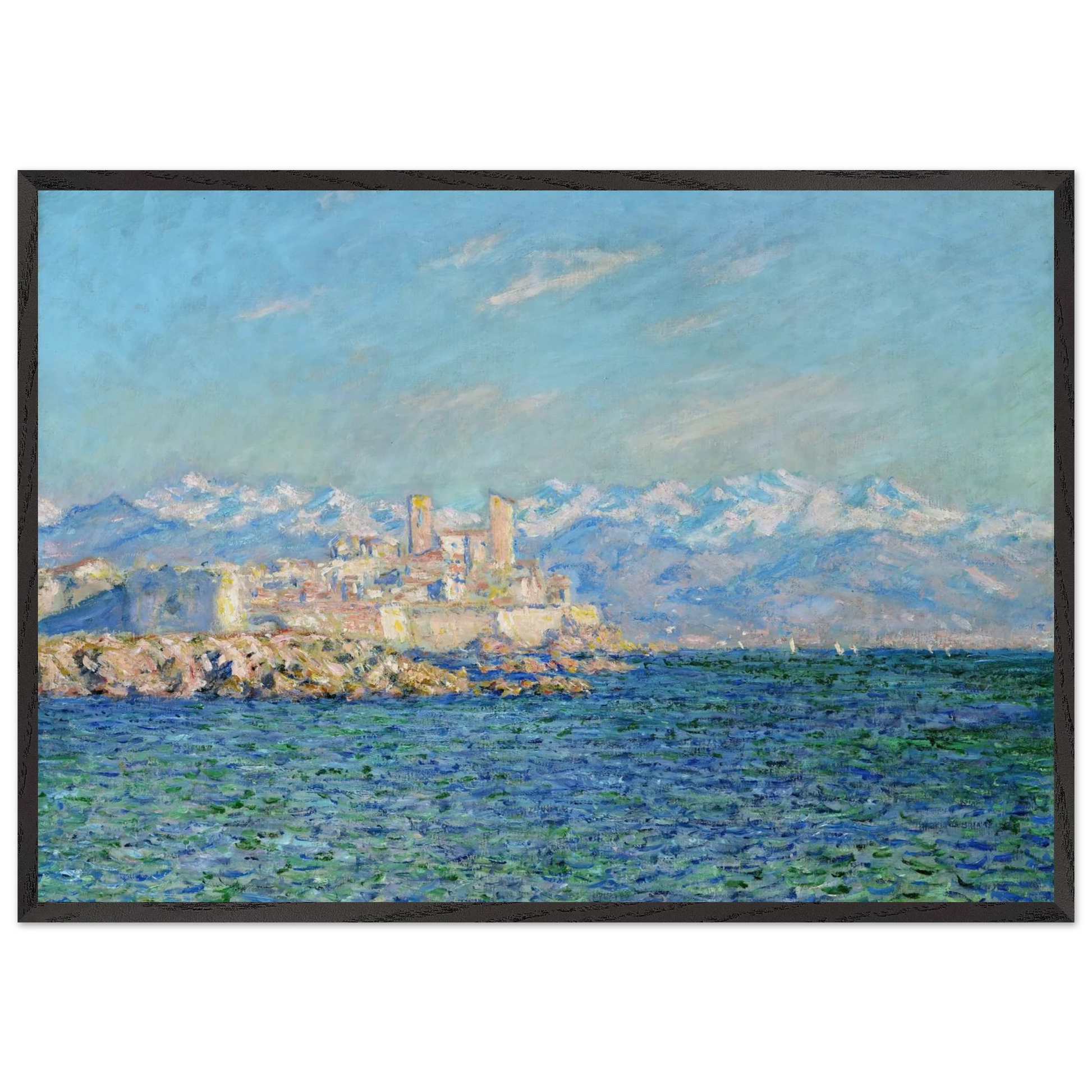 Antibes Afternoon Effect - claude monet Framed Art Print – Black Wooden Frame - Default Title - -Framed Art Print