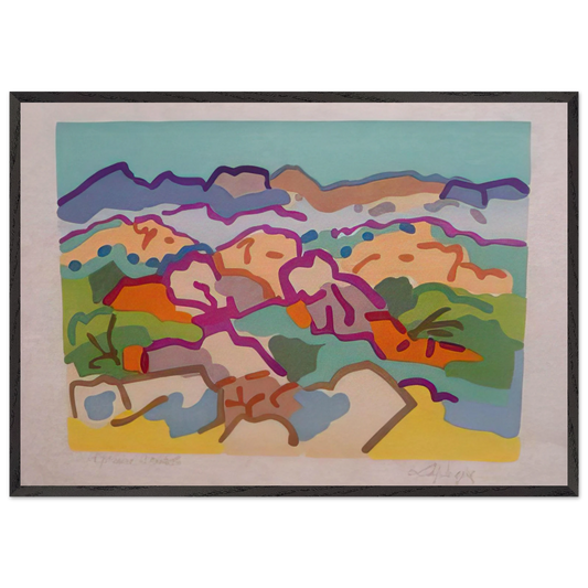 Campagne grecque - 1964 - Charles Lapicque Framed Art Print – Black Wooden Frame - Default Title - -Framed Art Print