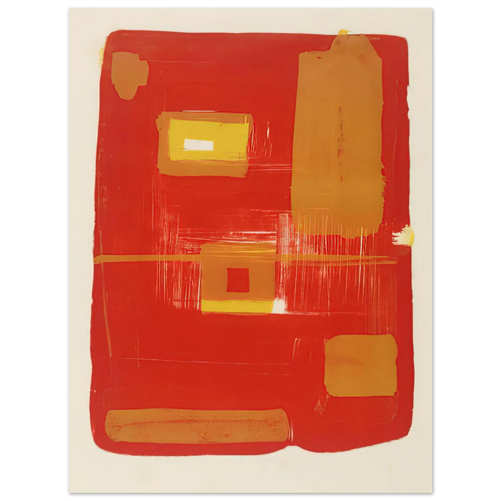 Patrick Heron - Red and Yellow Image - 1958  75x100 cm / 30x40inches Fine Art Poster