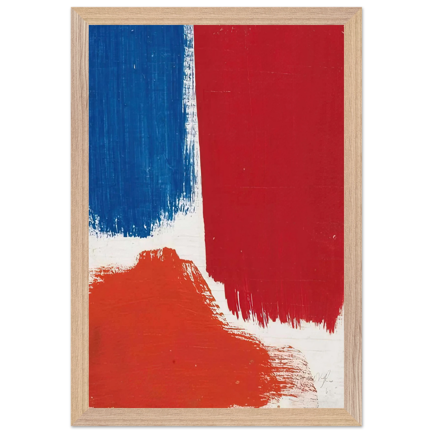 Mark Rothko - Untitled - 1961 Wall Art - 21x29.7 cm / 8x12" - Premium Wooden Framed Poster With Fine Art Paper - White frame