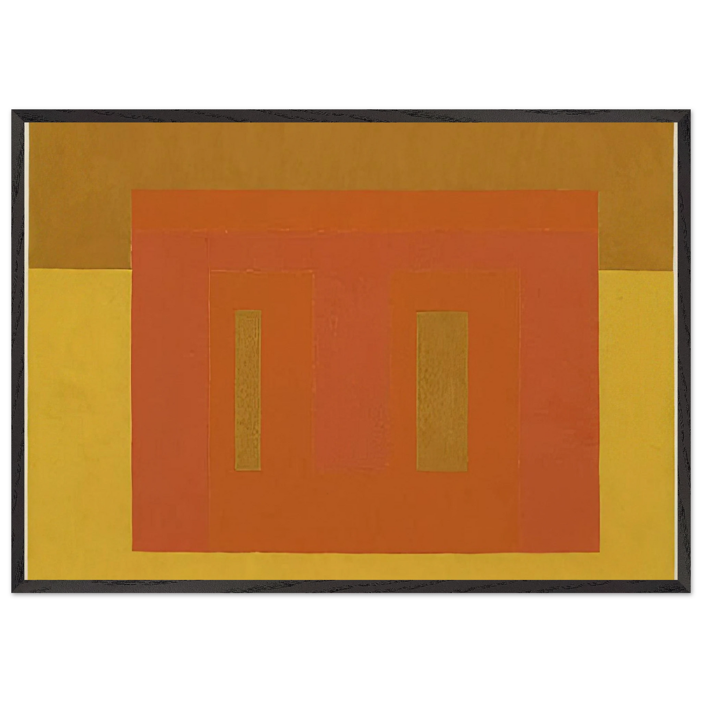 VARIANT ADOBE SOUTHERN CLIMATE 1948 - Josef Albers Framed Art Print – Black Wooden Frame - Default Title - -Framed Art Print