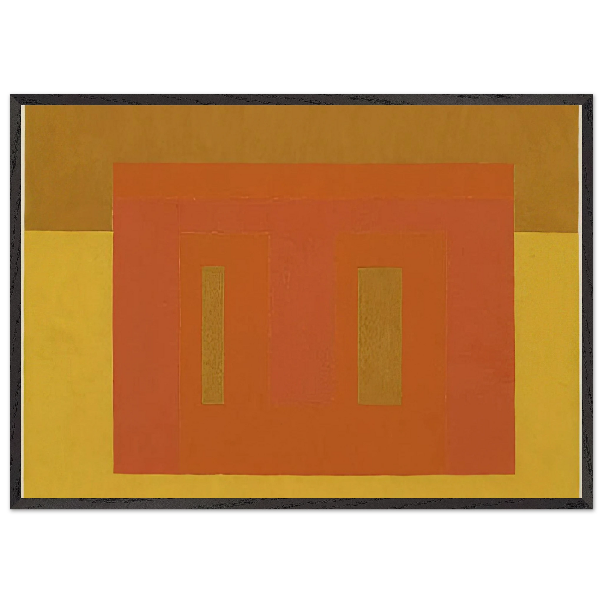 VARIANT ADOBE SOUTHERN CLIMATE 1948 - Josef Albers Framed Art Print – Black Wooden Frame - Default Title - -Framed Art Print