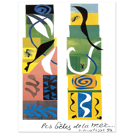 Henri Matisse - THE BEASTS OF THE SEA 1950 Fine Art Poster - Default Title