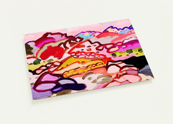 Paysage en Castille - 1973 By Charles Lapicque Pack of 10 Post Cards | Charles Lapicque Post Cards | A6 (10.5 x 14.8 cm) - 4.1 x 5.8 inches